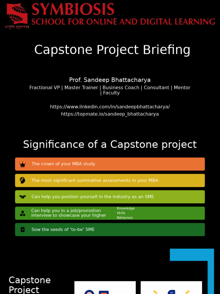 Capstone Project Guide for MBA Success | PDF | Supply Chain | Supply ...