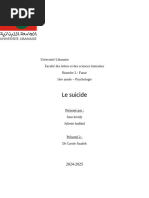 Évaluation du Risque Suicidaire RUD | PDF | Suicide | Trouble mental