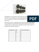 Kettle Gong Number: Pitch Measurements (Diameter) /CM