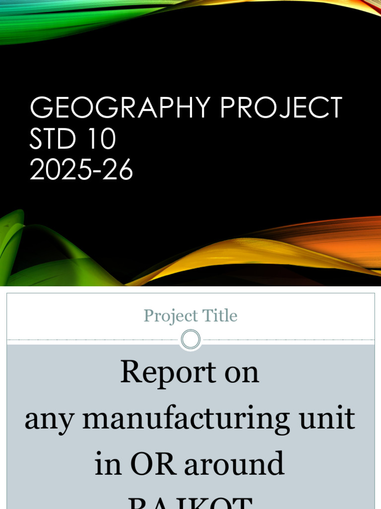 Geo Project Induction - STD 10 - 2025-26 | PDF