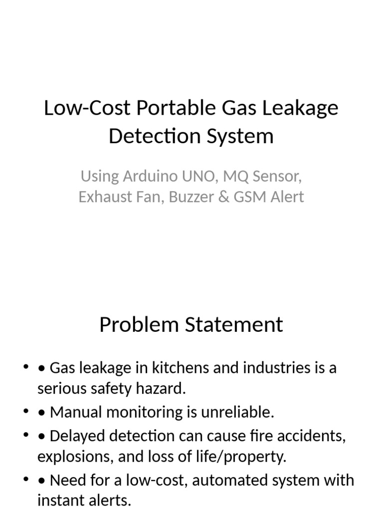 Gas Leakage Detection System | PDF | Natural Gas | Arduino