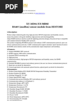 XY-MD02 Modbus RTU Sensor Overview | PDF