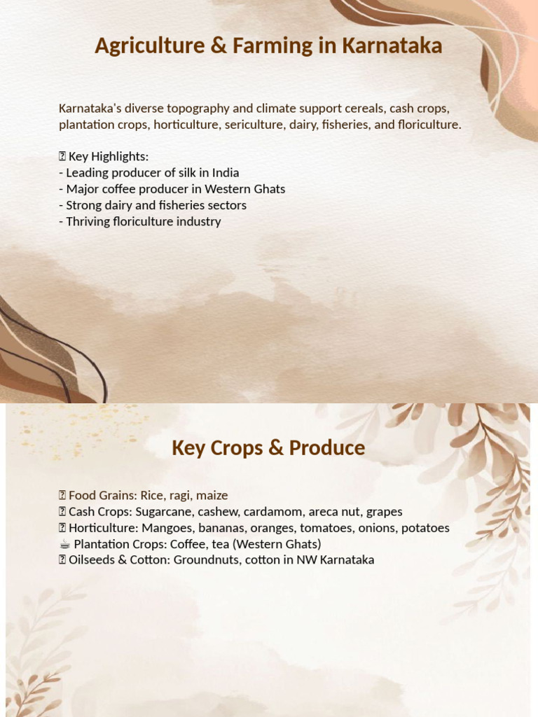 Agriculture in Karnataka | PDF