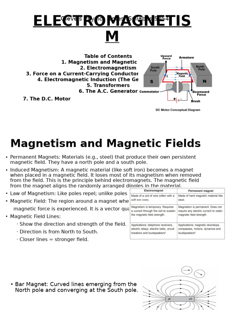 Electromagnet vs Permanent Magnet | PDF | Magnetic Field | Magnetism