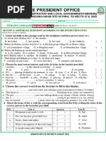 Form 4 Mock English Exam 2026 | PDF | Linguistics | Grammar