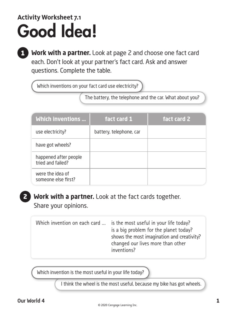 Ow l04 40232 U07 01 Worksheet | PDF