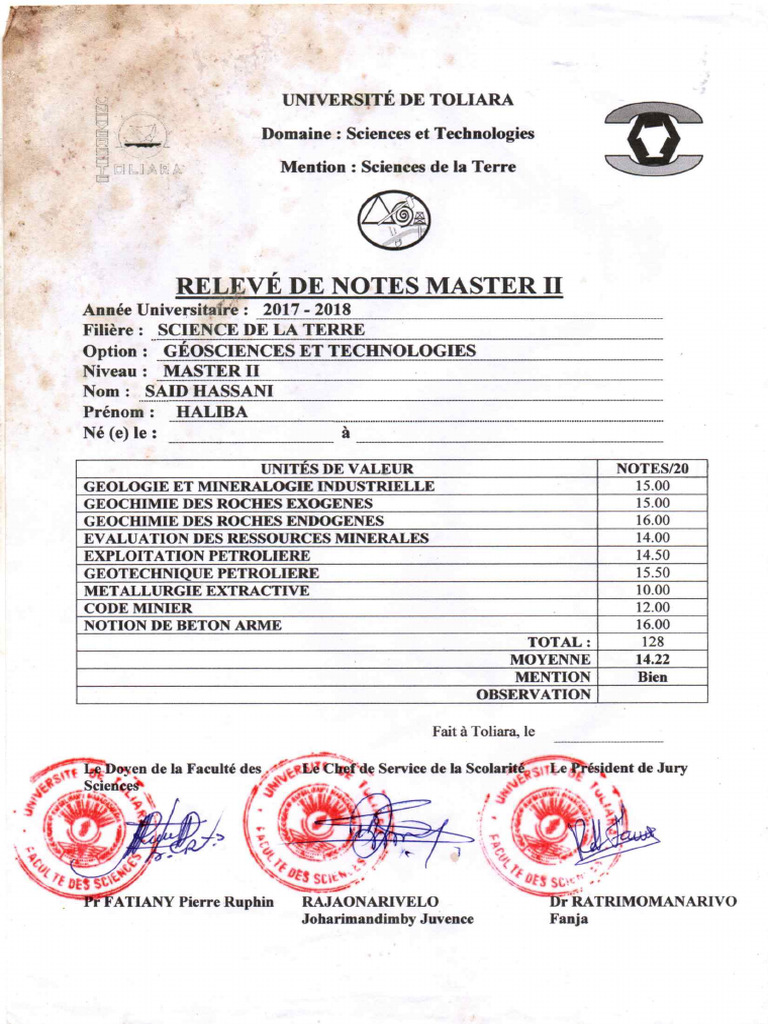 Relever de Note m2 | PDF