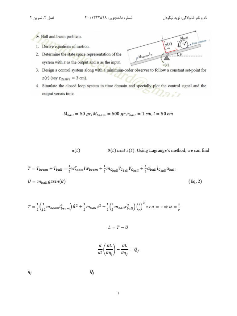 Dynamics and Control System Analysis | PDF | Applied Mathematics ...