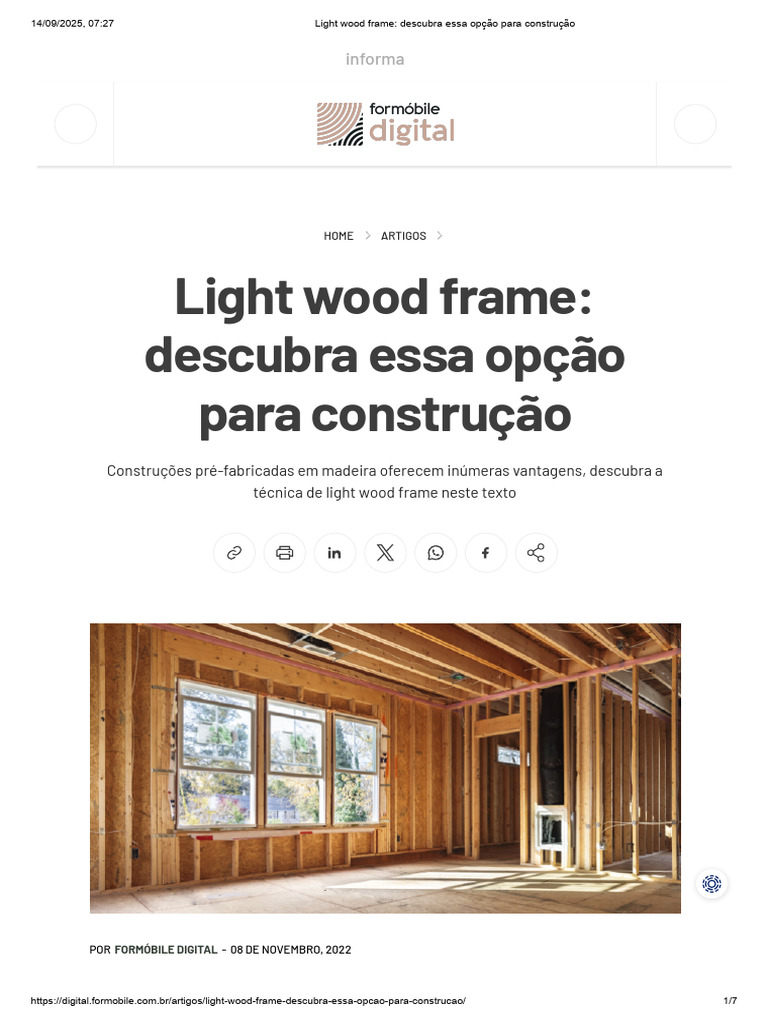 Vantagens do Light Wood Frame na Construção | PDF | Madeira | Desperdício