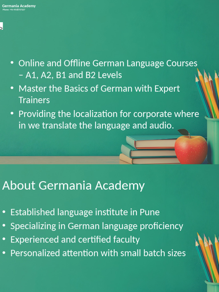 German Language Courses at Germania Academy | PDF