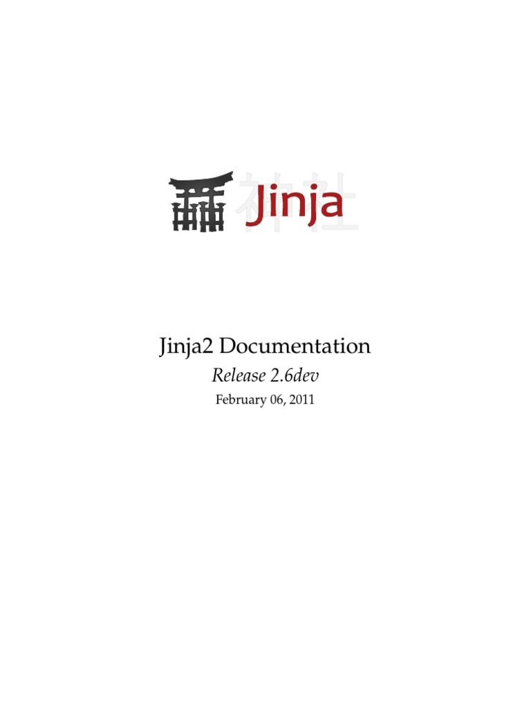 Jinja2 Docs PDF Parameter Programming) Constructor