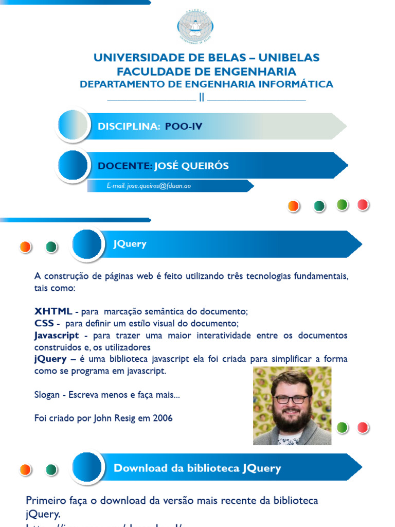 Introdução ao jQuery e Ajax | PDF | J Query | Script Java