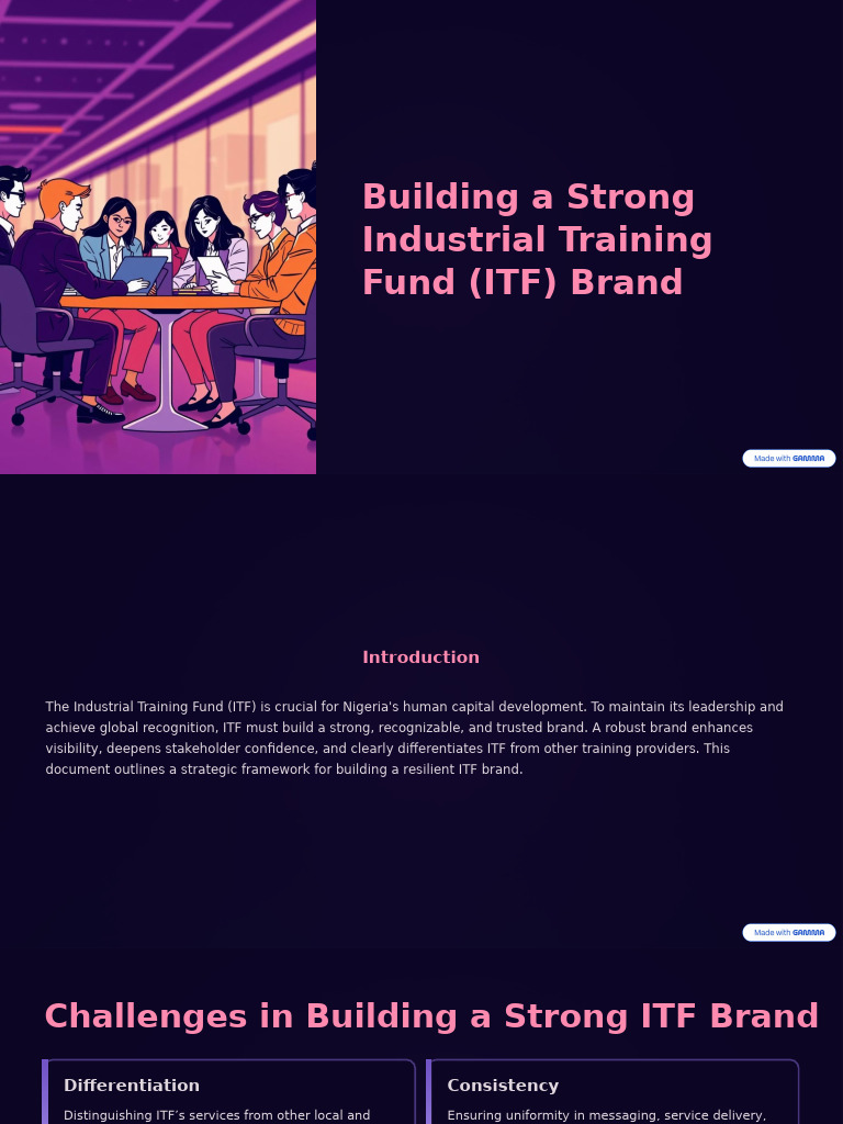 Building A Strong Industrial Training Fund ITF Brand | PDF | Brand ...