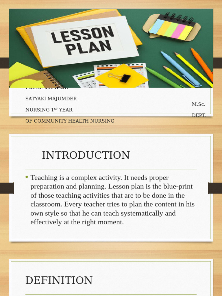 Steps for Effective Nursing Lesson Plans | PDF | Lesson Plan | Learning