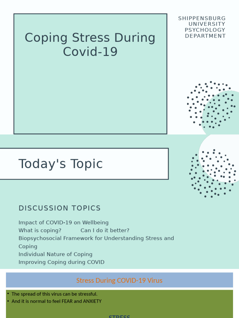 Coping with COVID-19 Stress Strategies | PDF | Anxiety | Stress (Biology)