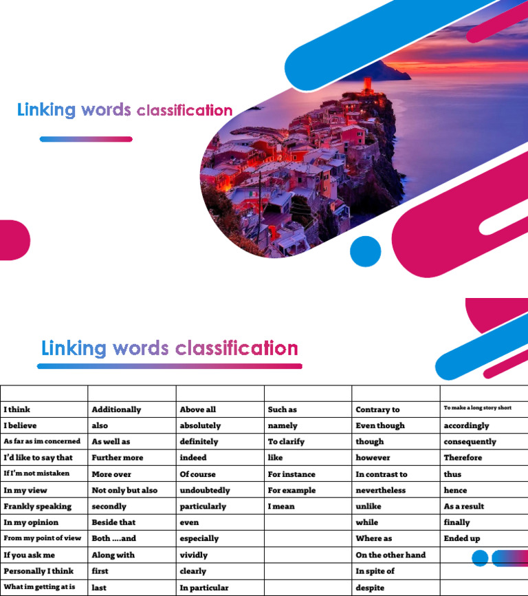 Linking Words Classification | PDF