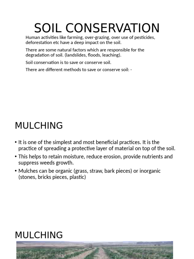 Soil Conservation Methods Overview | PDF