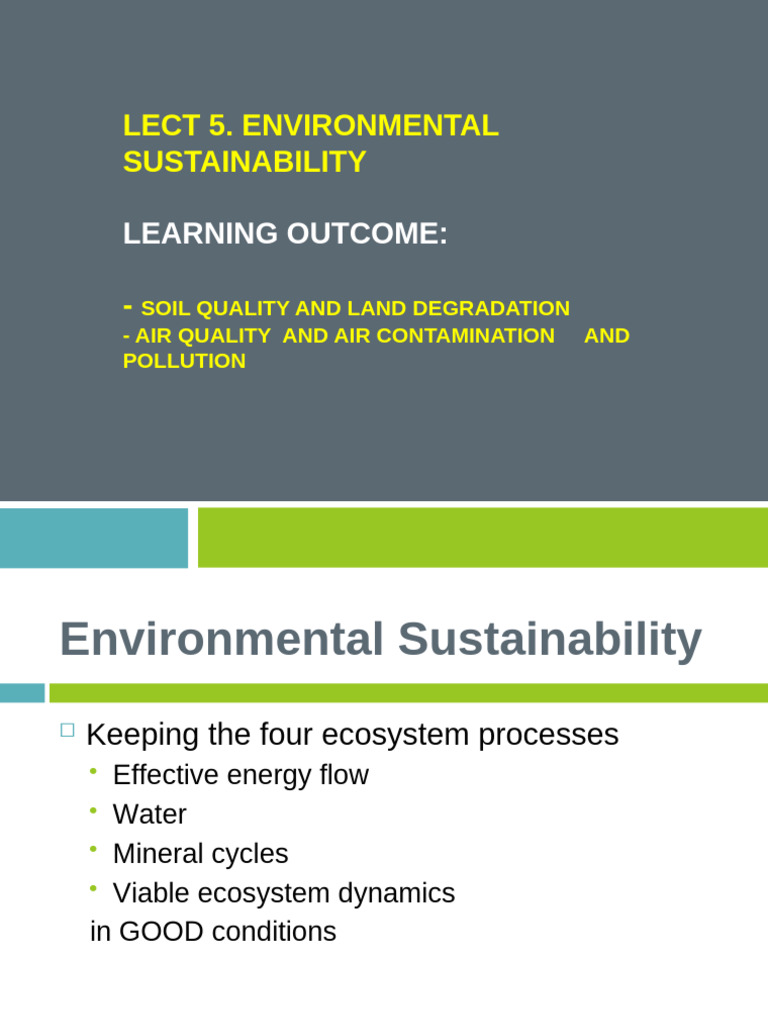 Soil Quality and Environmental Sustainability | PDF | Soil | Carbon ...