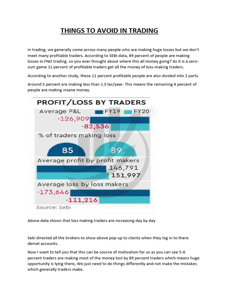 Avoiding Common Trading Pitfalls | PDF | Risk | Investment Management