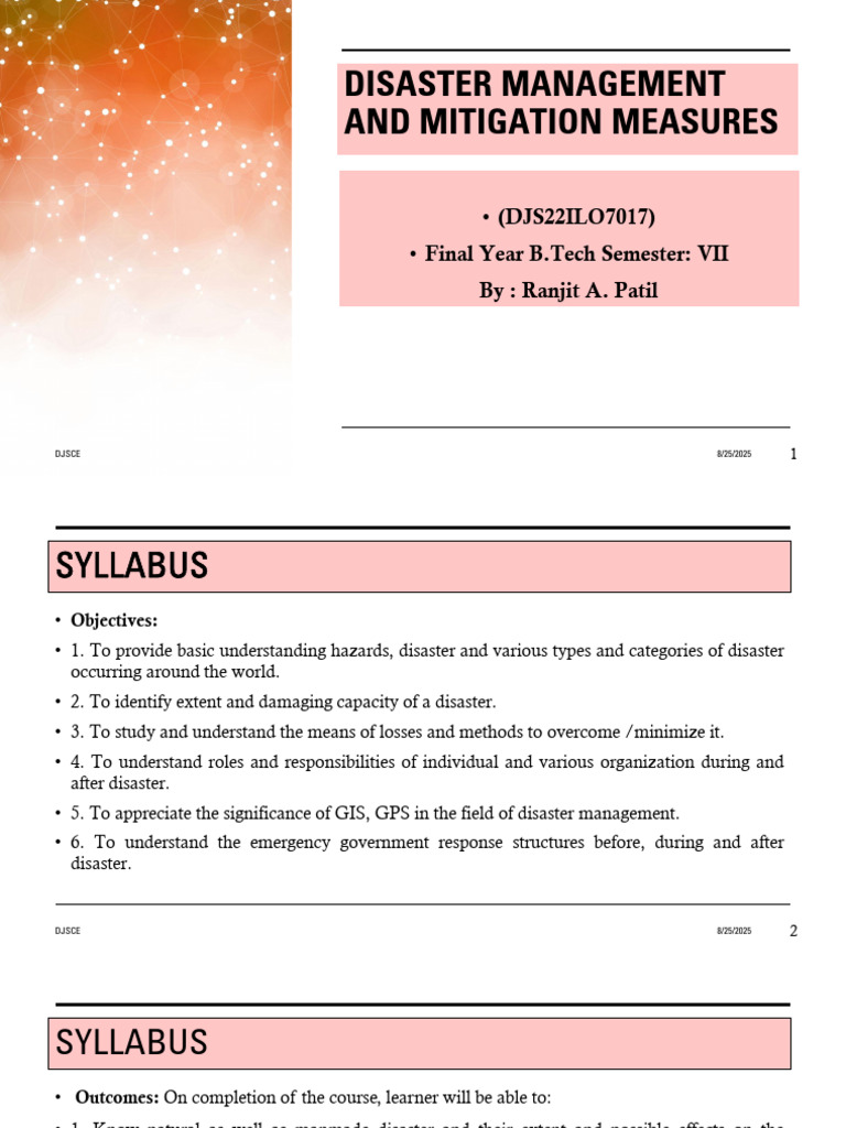 Disaster Management and Mitigation Guide | PDF | Natural Disasters ...