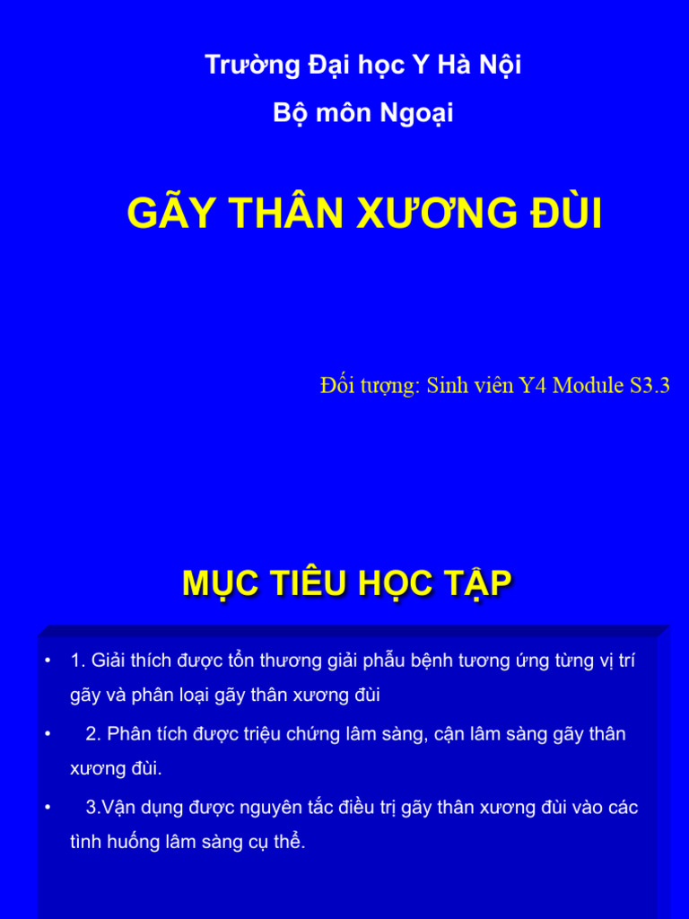 LEC 14 Gãy Thân Xương Đùi S3.3 | PDF