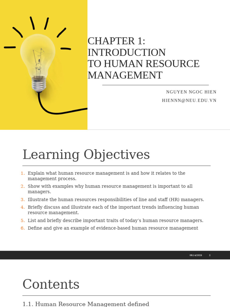 Introduction to Human Resource Management | PDF | Human Resource ...