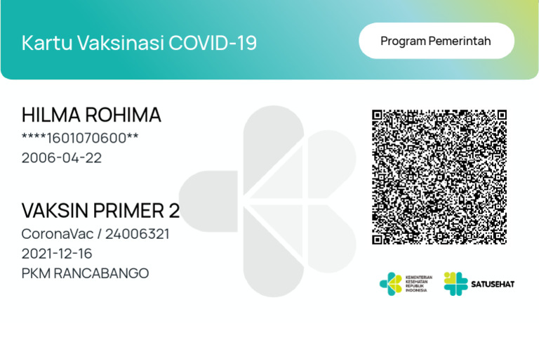 Vaccine Certificate Dose 2 Hilma Rohima 501 | PDF