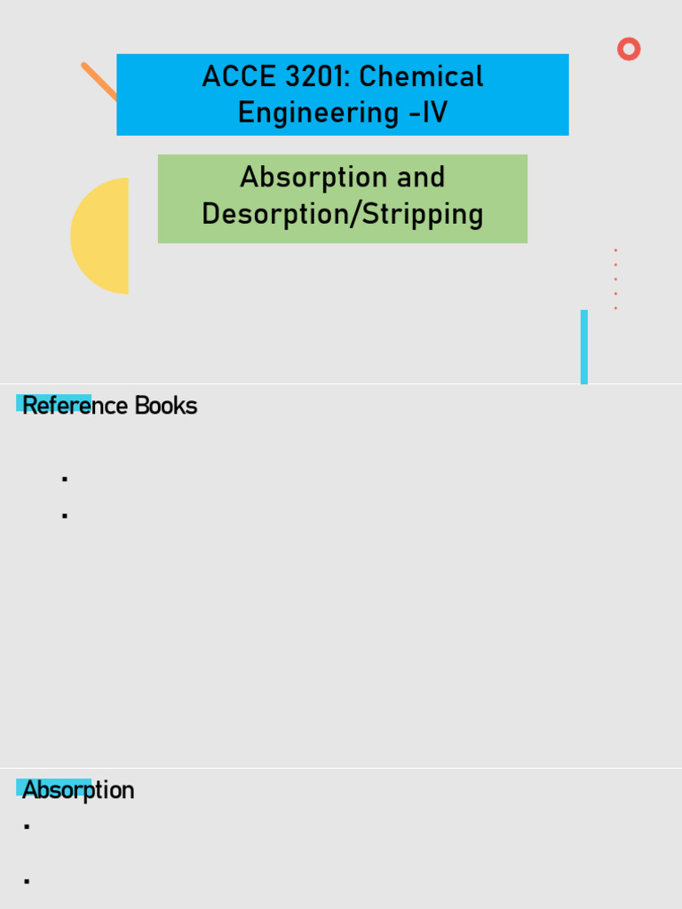 Absorption and Stripping in Chemical Engineering | PDF | Distillation ...