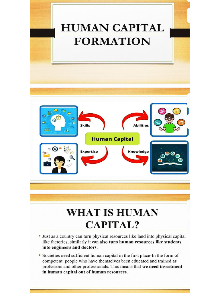 CH 4 Human Capital Formation | PDF
