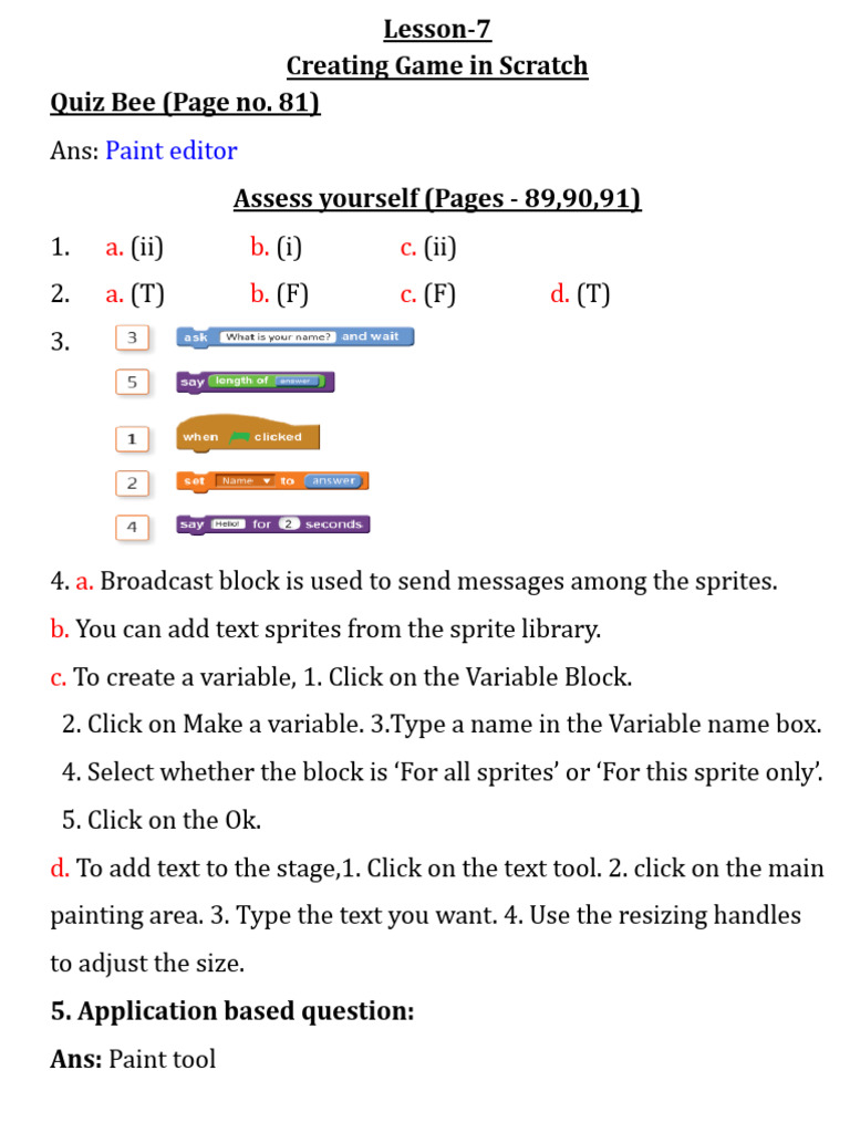 Scratch Game Creation Guide | PDF