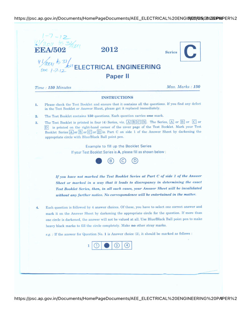 AEE Electrical Engineering Papers | PDF