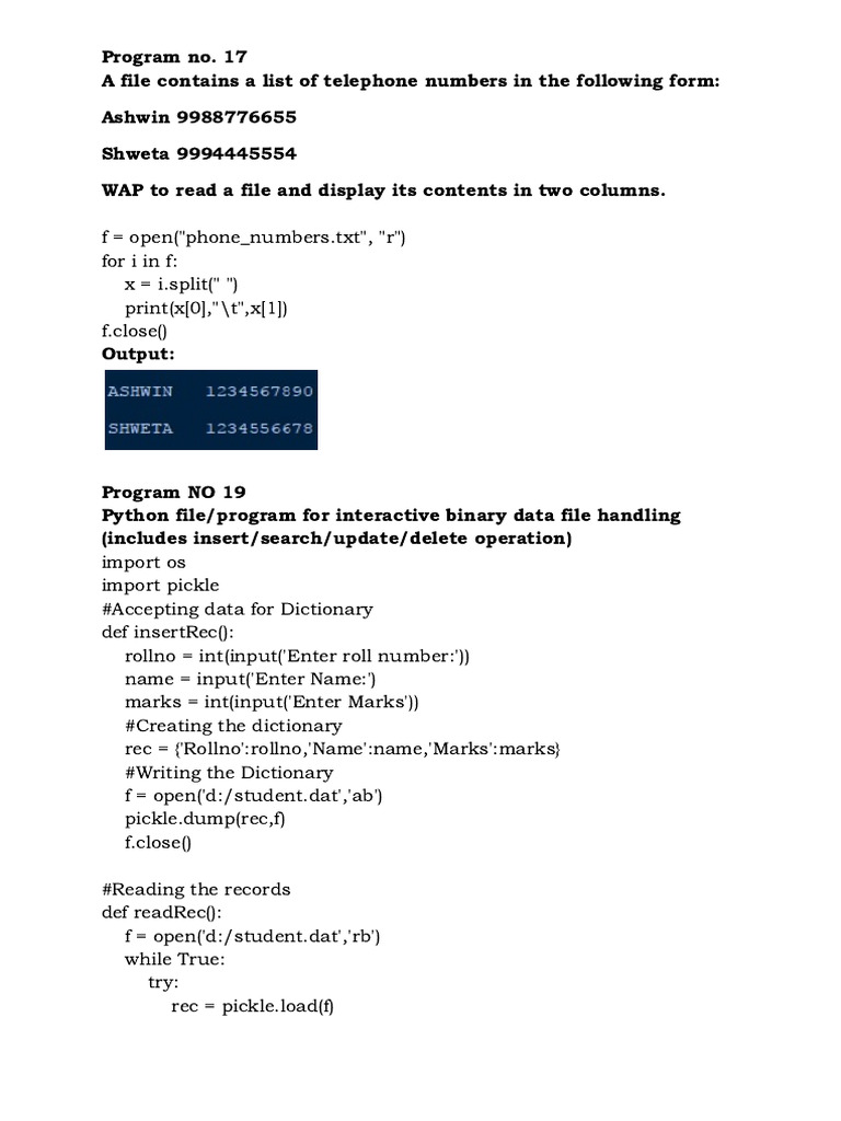 Program No17!19!20 | PDF | Computer File | Software Engineering