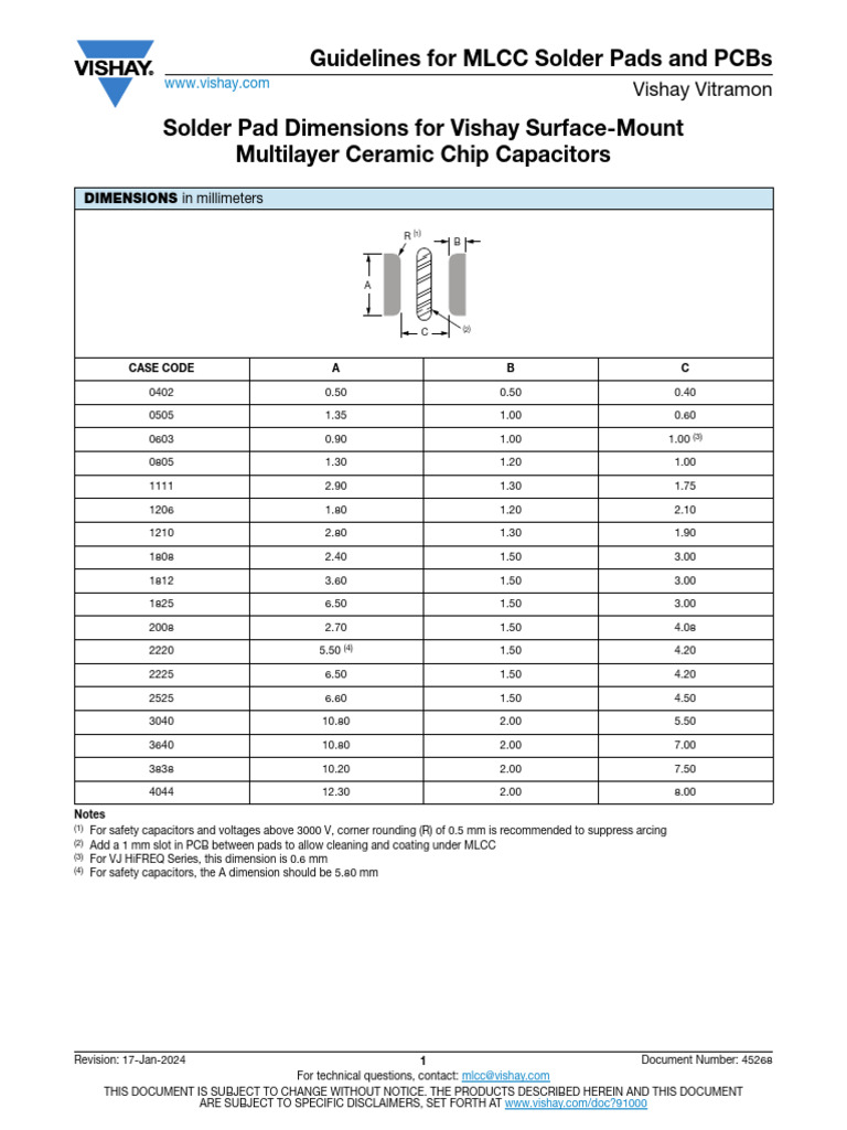 MLCC Solder Pad Guidelines and Design | PDF | Printed Circuit Board ...