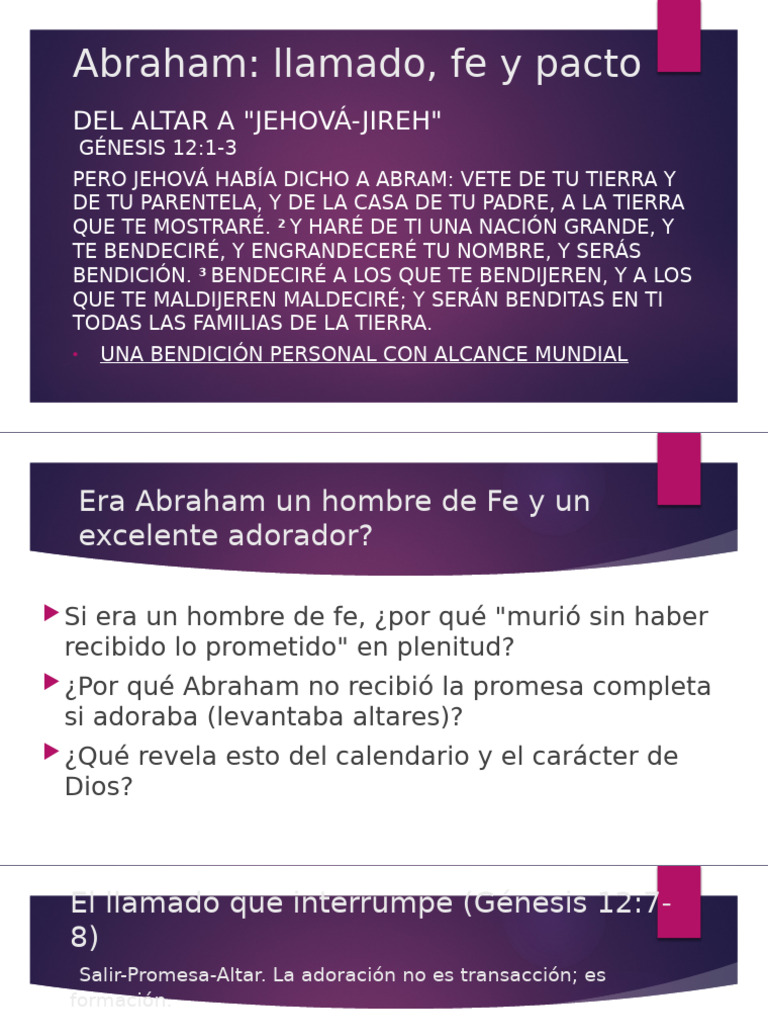 Fe y Promesas en la Vida de Abraham | PDF | Abrahán | Sarah