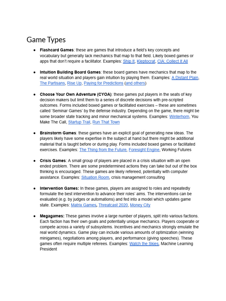 Types of Collaborative Games Explained | PDF | Learning | Cognitive Science