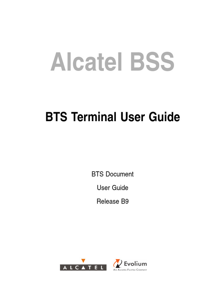 Alcatel BTS Terminal | PDF | Menu (Computing) | Computer Terminal