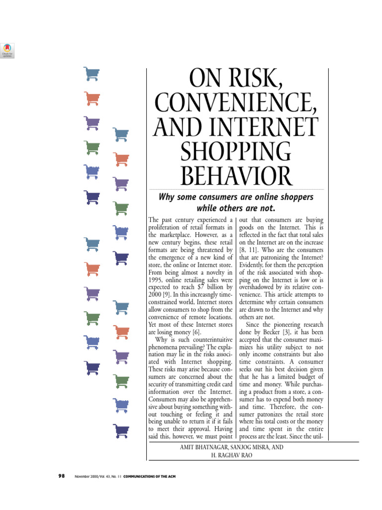 Consumer Behavior in Online Shopping | PDF | Risk | Online Shopping