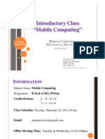 Introductory Class Introductory Class "Mobile Computing" "Mobile Computing"