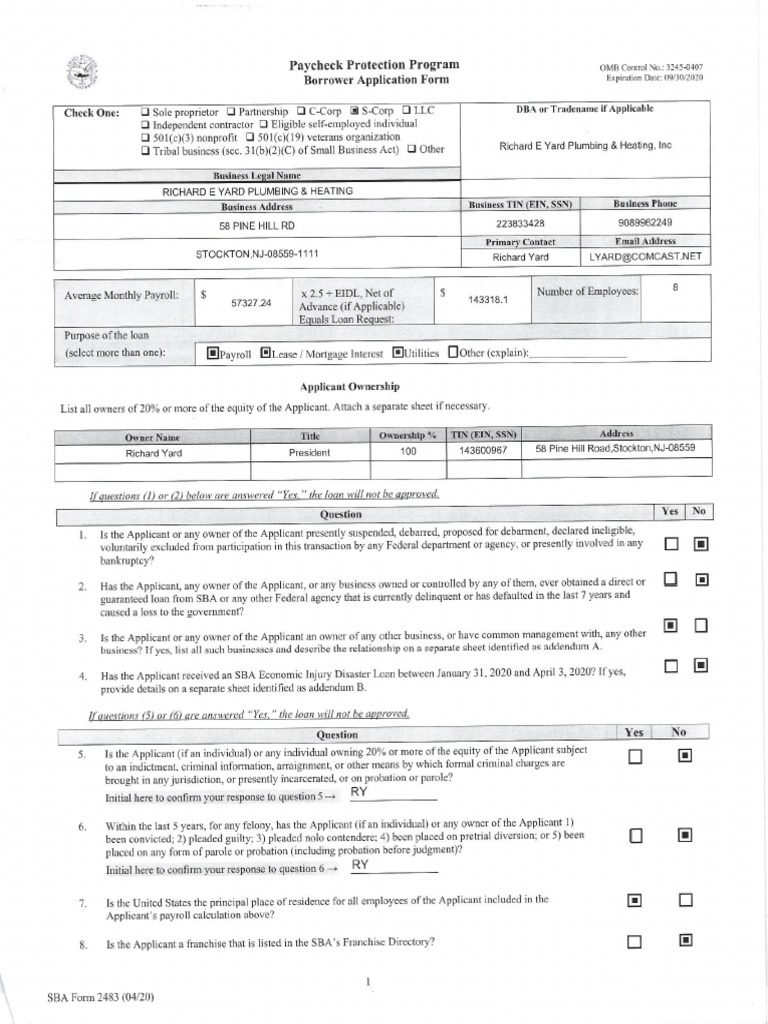 PPP Application | PDF