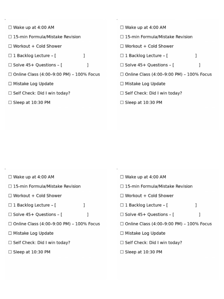 Daily Productivity Routine Guide | PDF