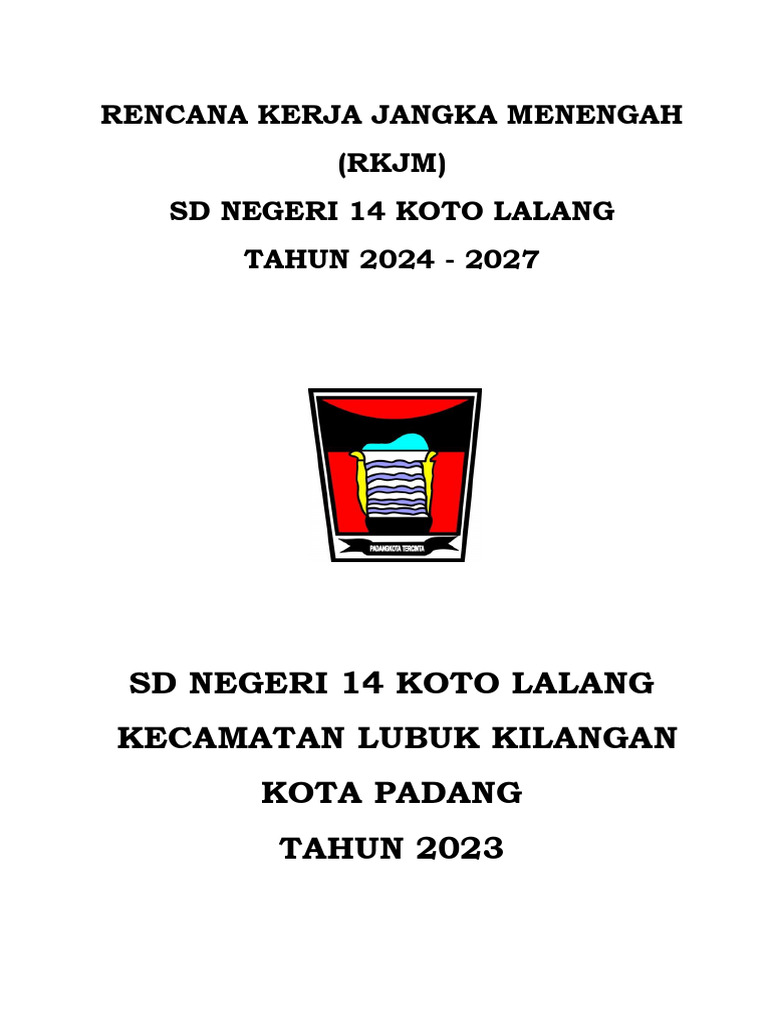 RKJM SDN 14 Koto Lalang 2024-2027 | PDF