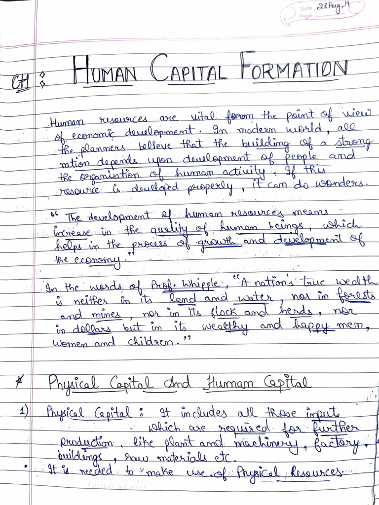Human Capital Formation | PDF