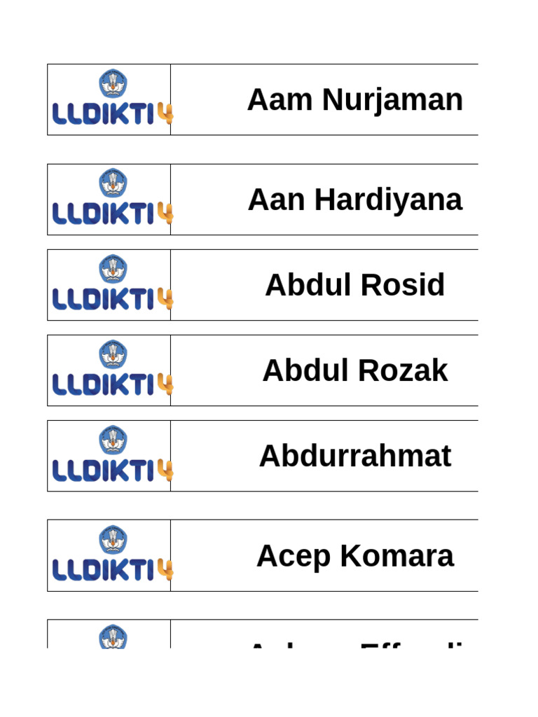 Daftar Nama dan Berkas Individu | PDF