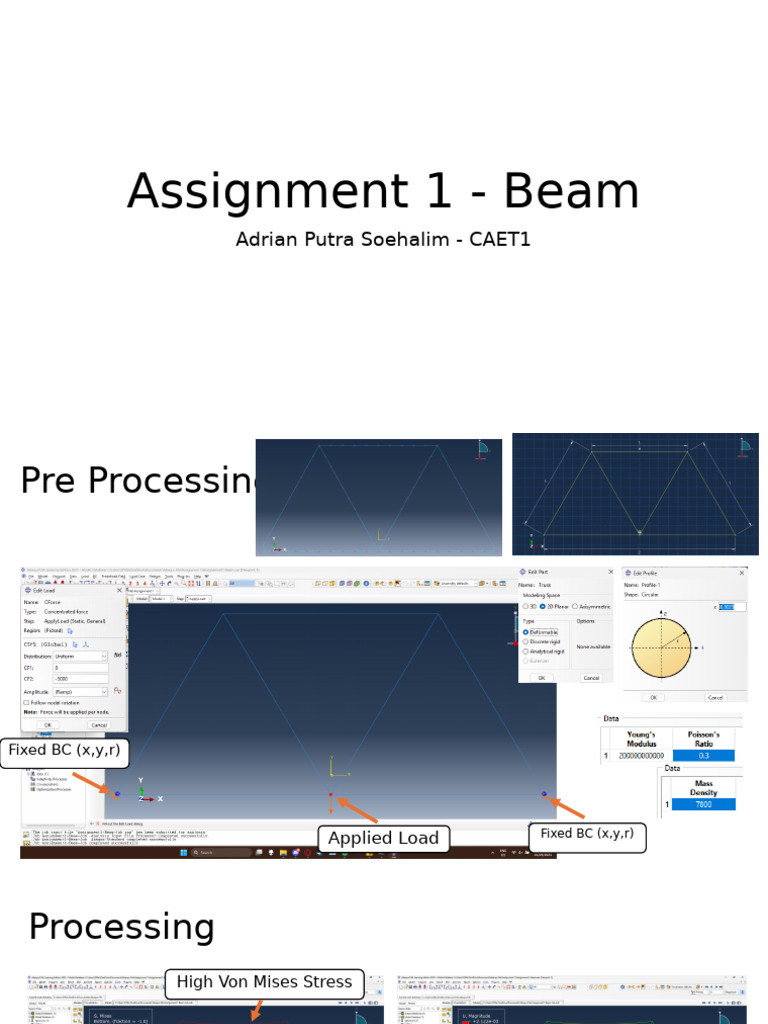 CAET1 Assignment1 | PDF | Truss | Stress (Mechanics)