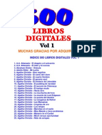 500 Libros de La Literatura Universal Vol 1 Indice
