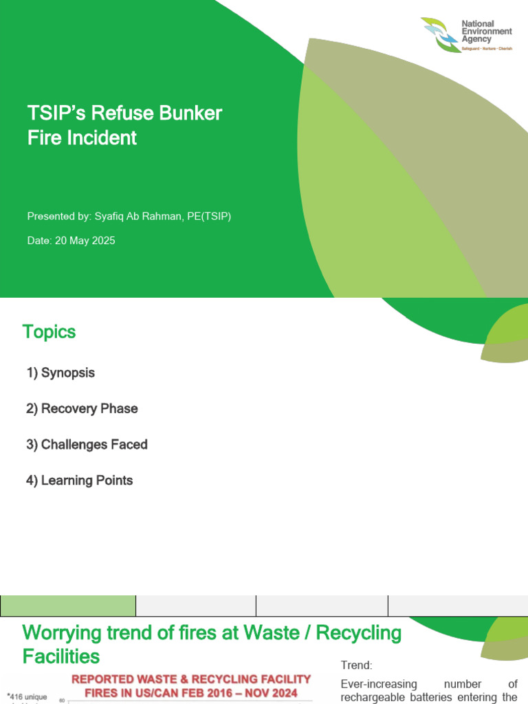 TSIP Refuse Bunker Fire Incident Report | PDF | Firefighting | Infrared