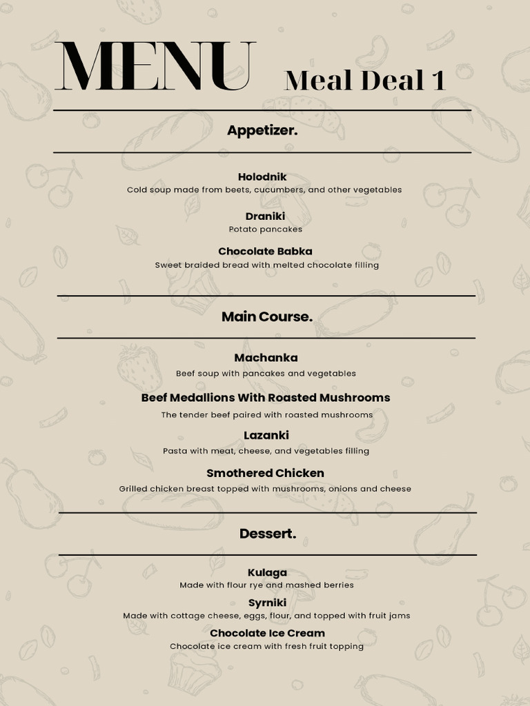 MENU | PDF