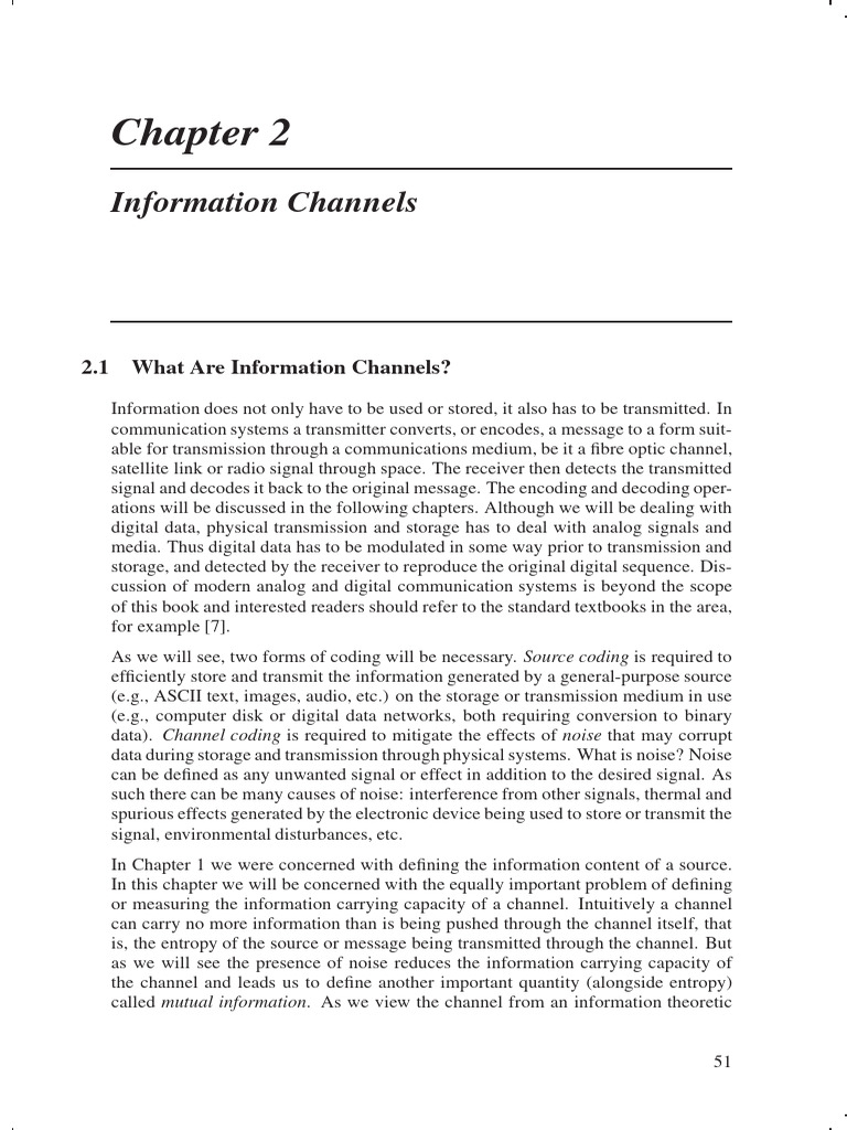 Understanding Information Channels | PDF | Information | Information ...