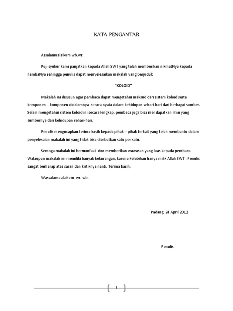Makalah Kimia Koloid