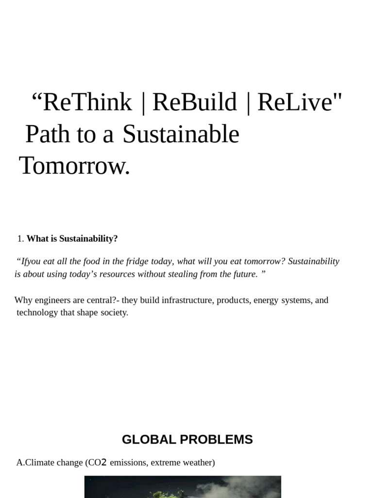 Engineers for a Sustainable Future | PDF | Sustainability | Climate Change
